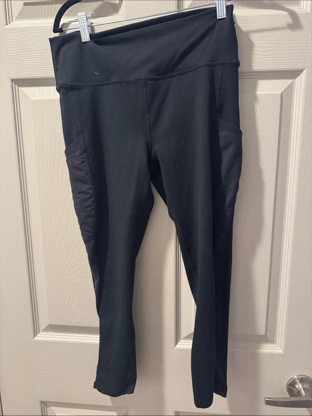 Fabletics Black High-Rise Leggings with Side Pockets